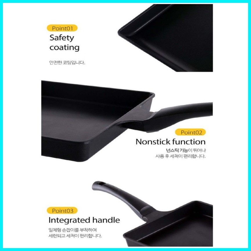 QUEEN SENSE Black Induction Egg Roll Pan 21cm | Shopee Philippines