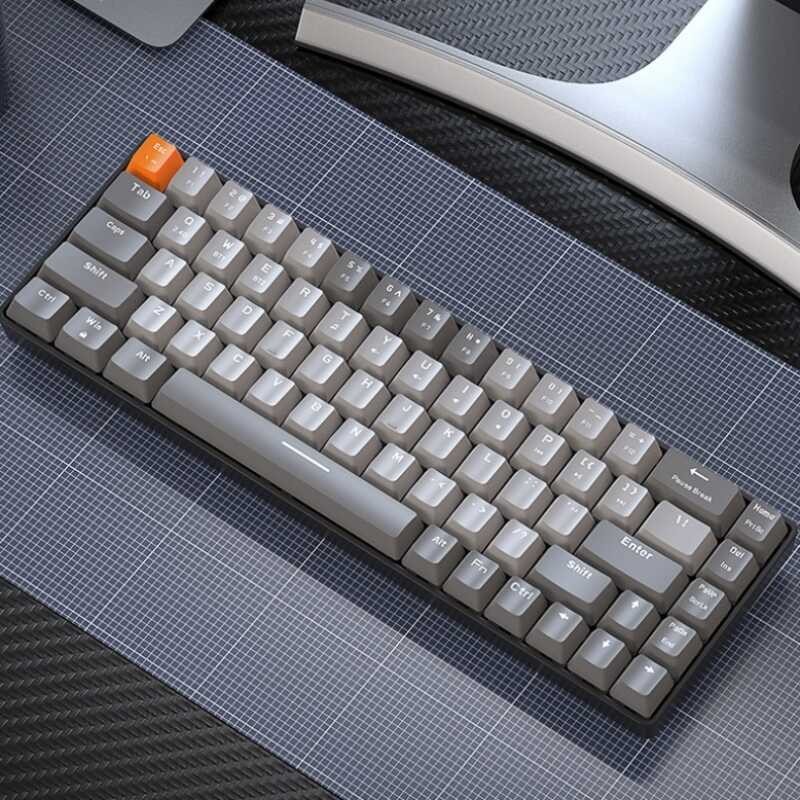 Dual Mode HotSwappable 68Key Red Switch Para Sa PC Ps4 Xbox Iphone