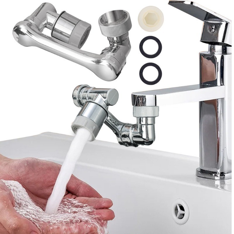1080° Swivel Robotic Arm Extension Faucet Dual Mode Sprayer Head