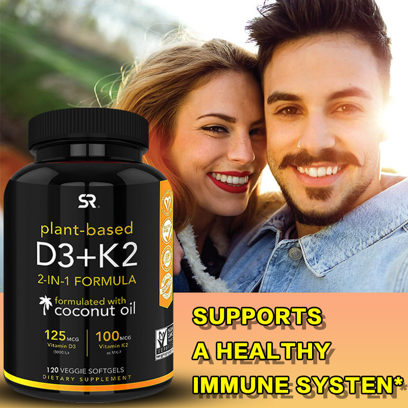 Vitamin K2 + D3 and organic coconut oil for better absorption 2in1
