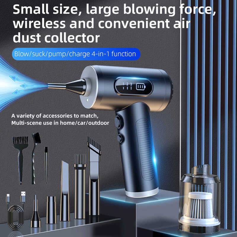 Wireless · Duster 50000Rpm Dust Blowing Gun USB Compressed Air Blower ...
