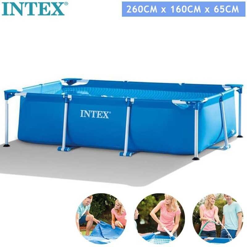 Rectangular INTEX 28271 Steel Frame Set Adult Family Big Children ...