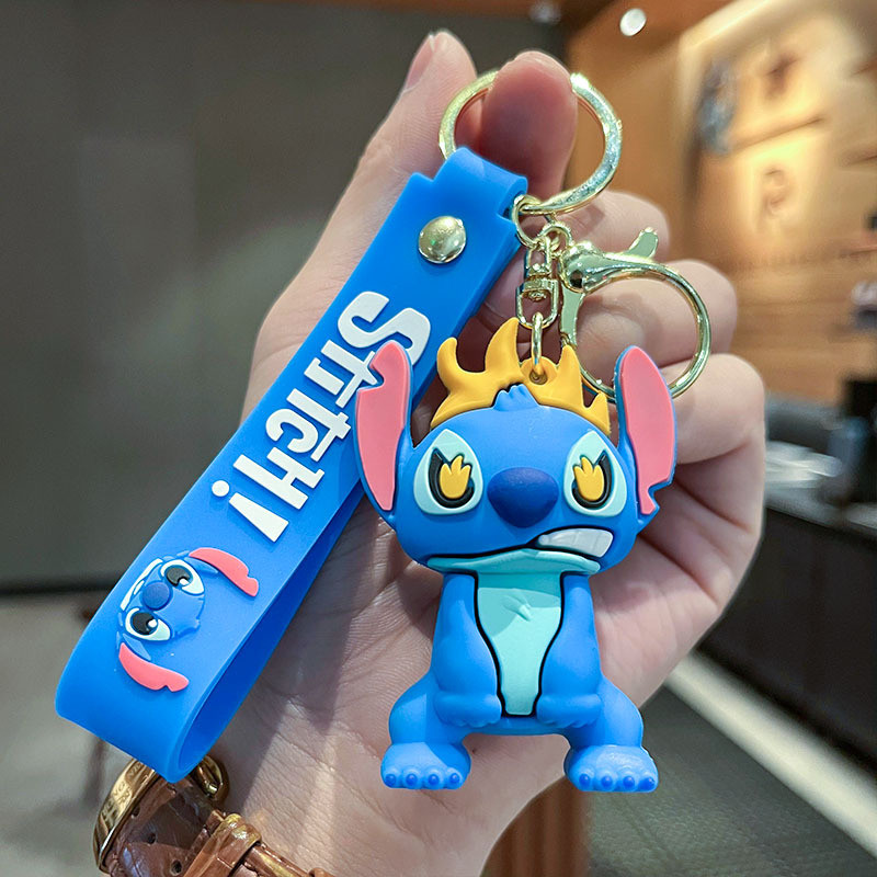 Cute Cartoon Emoticon Pack Stitch Three-Dimensional Doll Car Key Ring ...