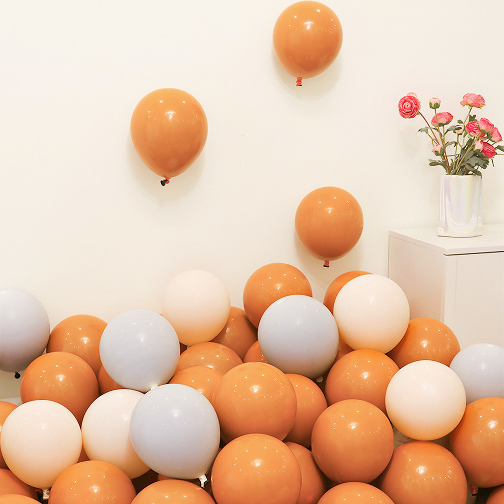 40pcs 12inch Retro Balloons Party Decorations Orange Gold Metallic Confetti Balloon Set For Birthday I.964486272