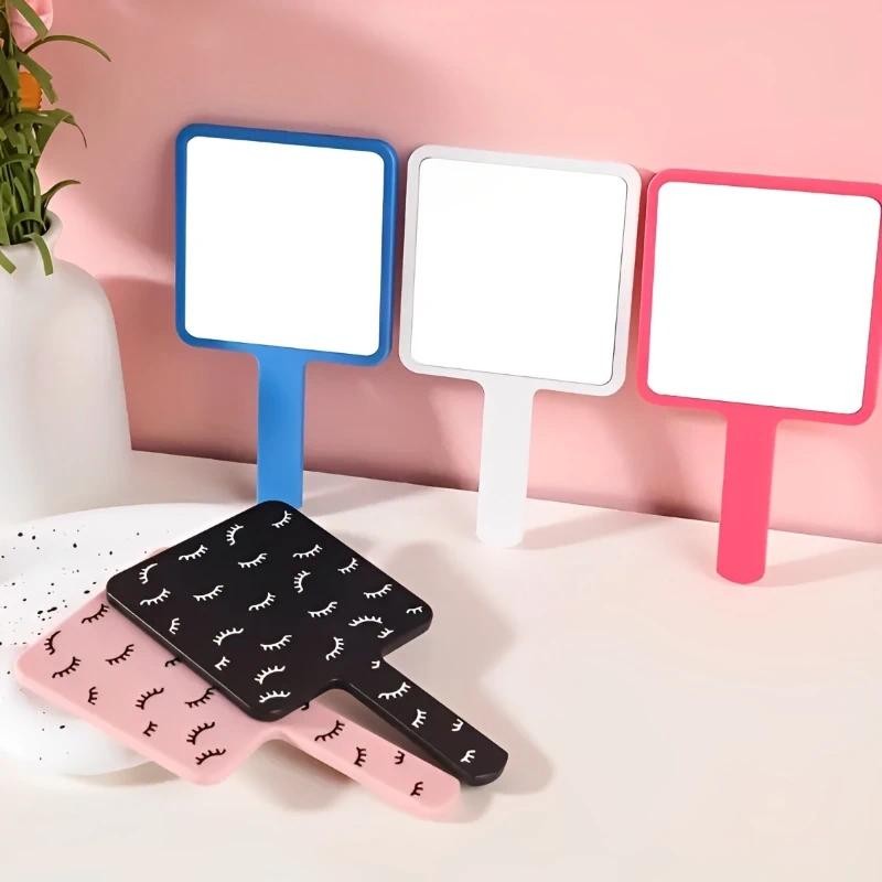 Eyelash Extension Handheld Makeup Mirror Square Vanity Mirror with ...