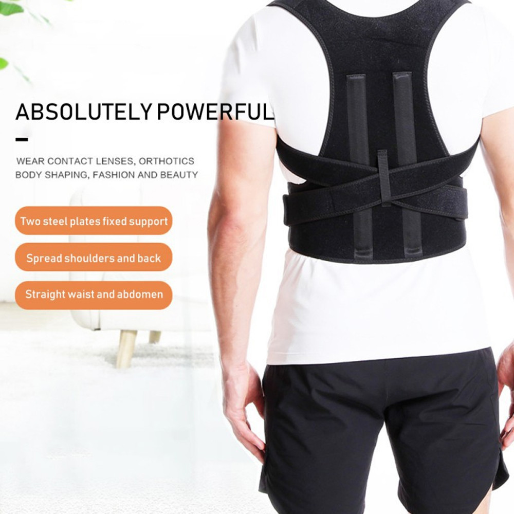 Full Back Posture Corrector Adjustable Upright Back Support ...