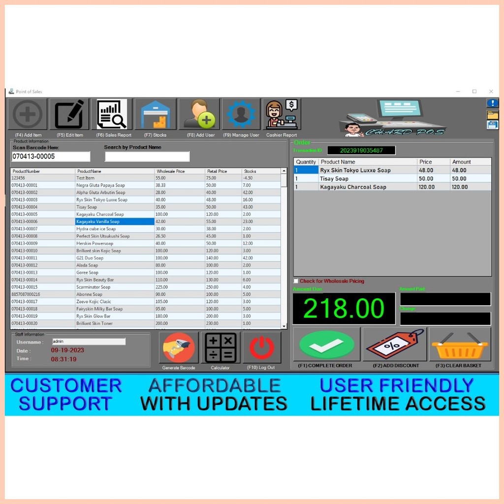 ¤ Point of Sales + Inventory System (Lifetime Access and User friendly