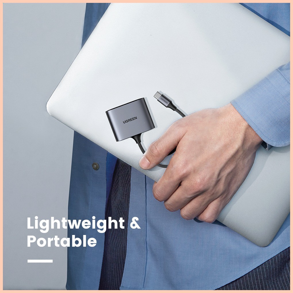 ∆ UGREEN 3 In 1 USB C Card Reader Type C to USB SD Micro SD Card Reader