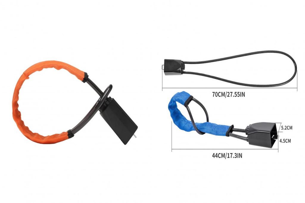 COD Steering Wheel and Seat Belt Lock Braided Steel Wire Lock Anti