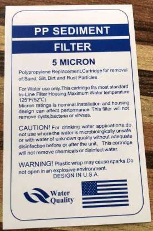 COD ☑☑ 20 40 Inch 5um PP Pure Water Equipment Cartridge Stainless Steel ...
