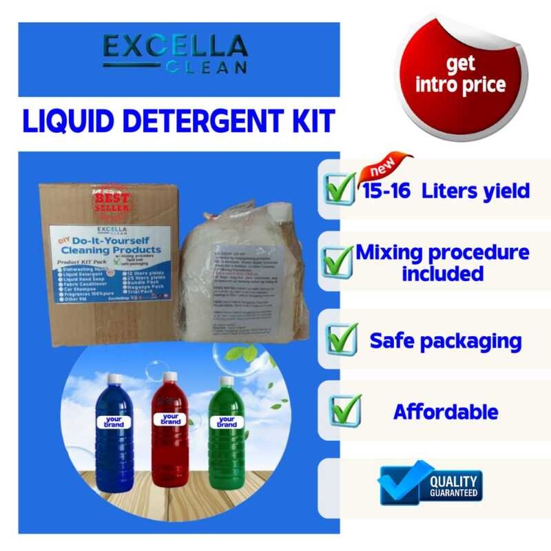 PREMIUM DIY LIQUID DETERGENT KIT 15-16 Liters Yield | Shopee Philippines