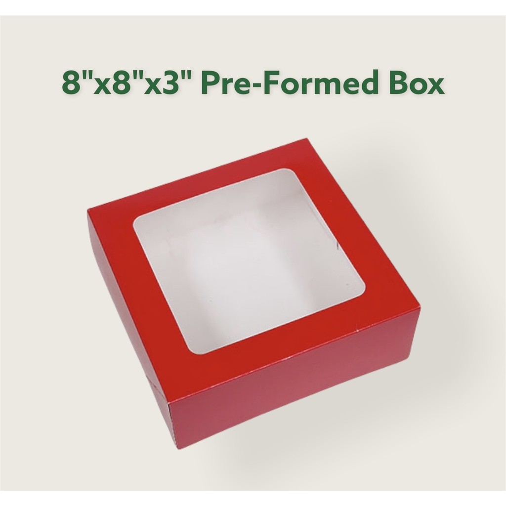 20pcs 8x8x3 inch cake box/cupcake box/pastry box, pre-formed box Brand ...