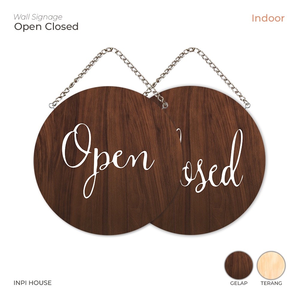 Shop Glass Door Open Closed Sign - Open Close Hanging Signage | Shopee ...