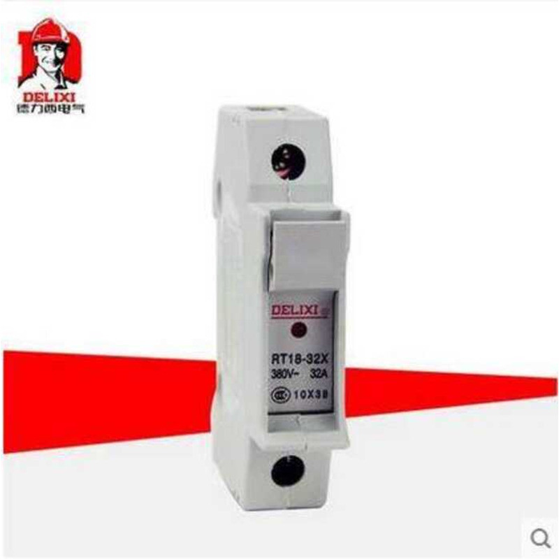Delixi RT18-32X 1P Illuminated Rail Fuse Base Cylinder Shape 10*38mm ...