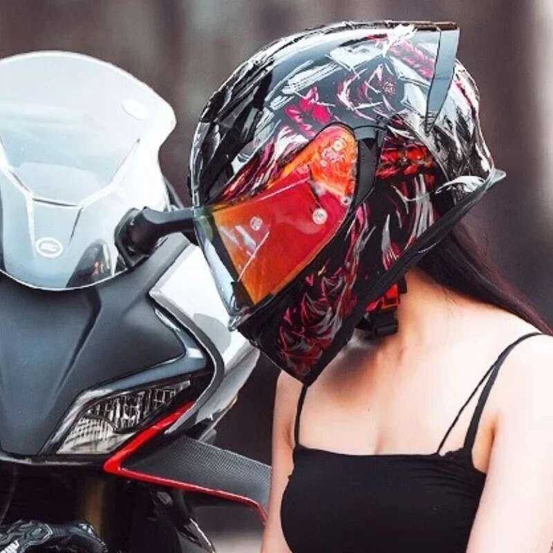 M Helmet Full Face Helmets Women 1k Capacitors Electric Motorcycle Road ...