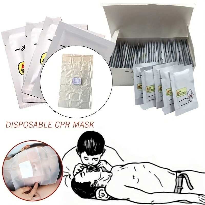 5Pcs Portable First Aid Masks Breathing Mask Medical CPR Resuscitator ...