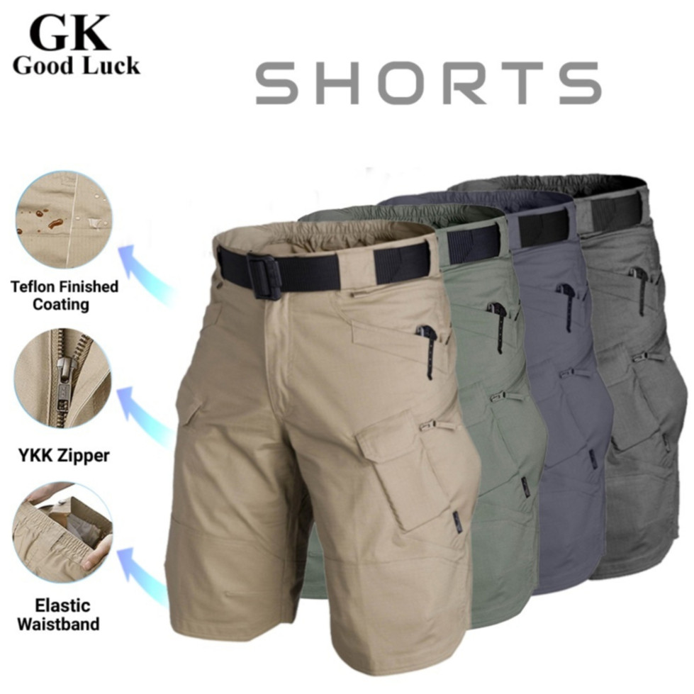 WrightFits Men Cargo Shorts -Work Shorts Safety Combat Summer Shorts - Multi Pockets - Triple Stitched - Durable Workwear, Grey, 28W - View #12