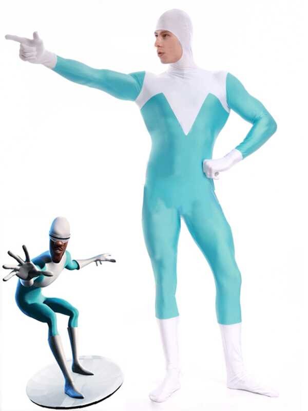 New The Incredibles Frozone Costume Fullbody Halloween Frozone Zentai ...