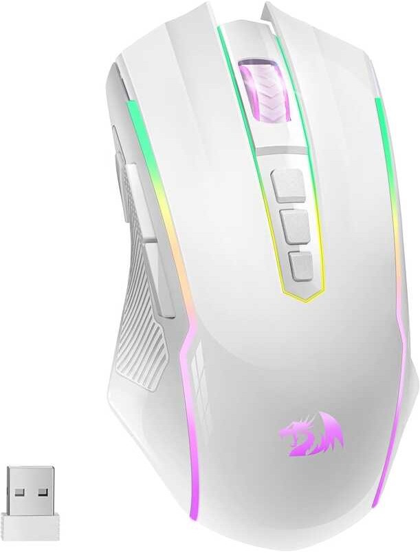 Gaming Redragon Wireless Mouse RGB Backlit, 8000 DPI, with Fire Button ...