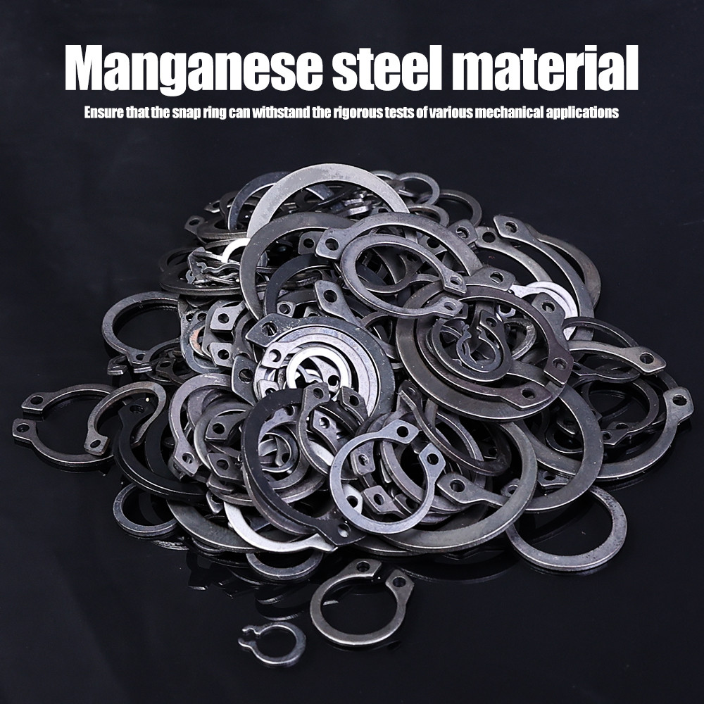 160 Pcs/ Box Multipurpose Snap Ring Bearing Retaining Cshape Gasket