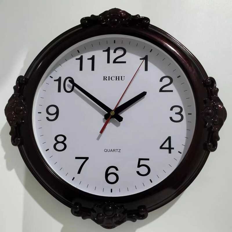 E2 3N Classic Energy Saving Jumping Second With Sound Home Wall Clock ...