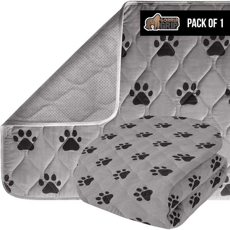 Gorilla Grip Washable Puppy Pads, 40x26, Slip Resistant Dog Crate Mat