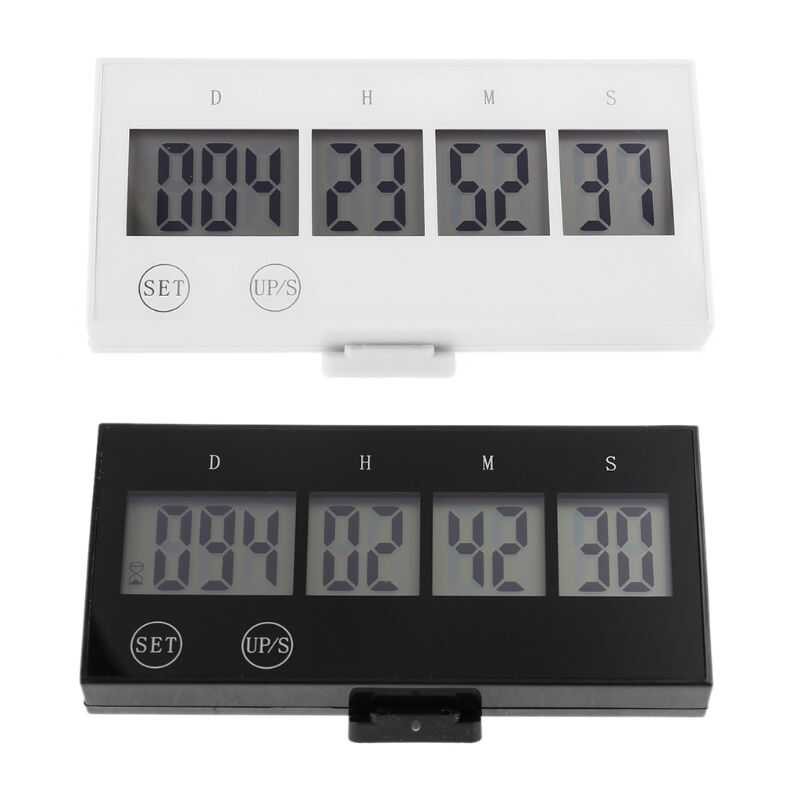 Digital Timer Countdown 999 Days Clock Touch Key LCD Large Screen Event ...
