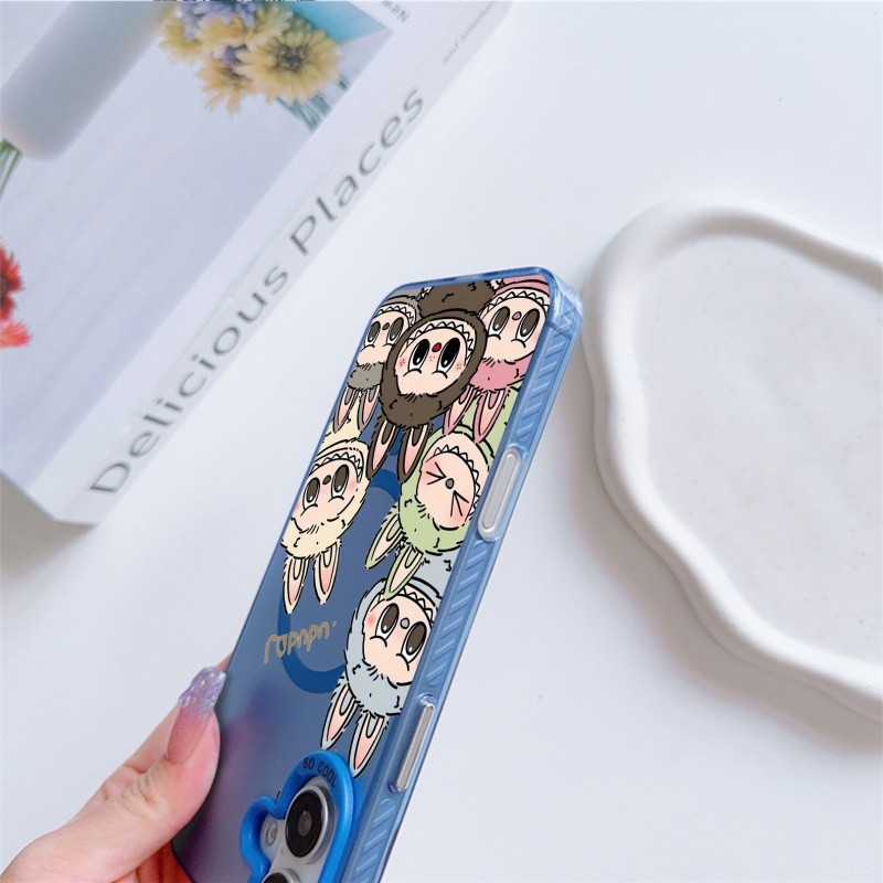 For iPhone 16 Pro Max/15 Pro POP MART Labubu Family MOKOKO ZIMOMO Hard