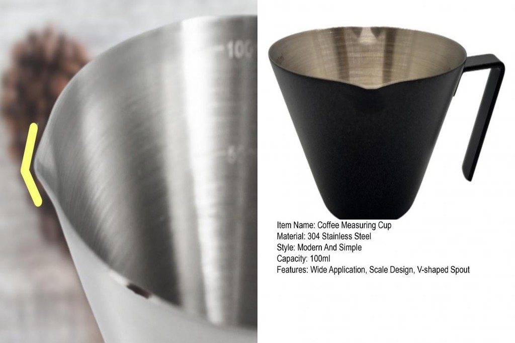 surpriseprice Espresso Shot Glass Stainless Steel Liquid Pouring Cup