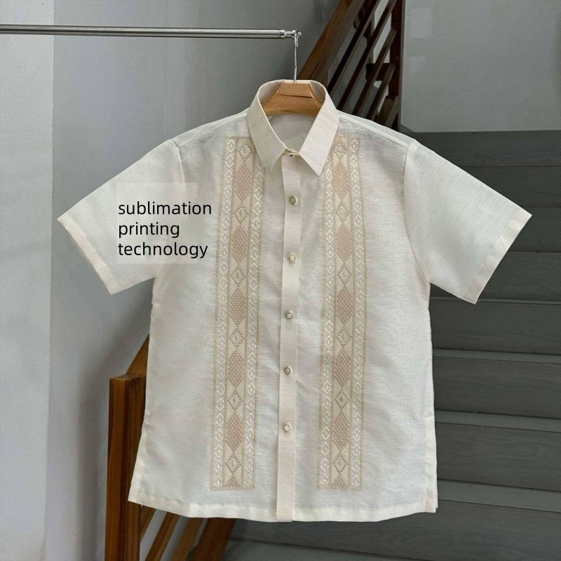 {sublimation printing technology }nya Jusilyn Polo Barong Short Sleeves ...