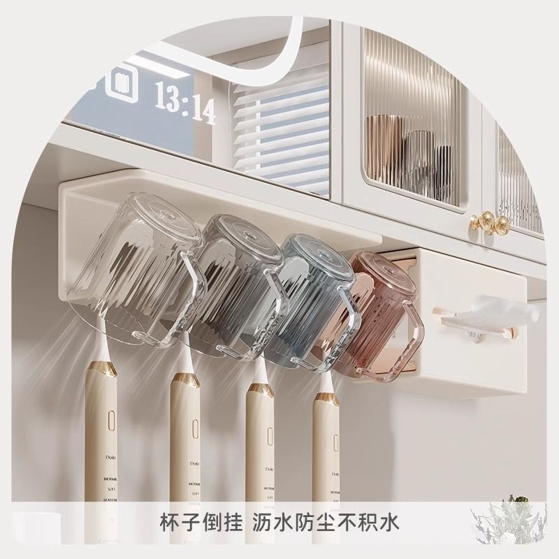 Toothbrush Storage Rack Without Punching Toilet Rack For Household ...