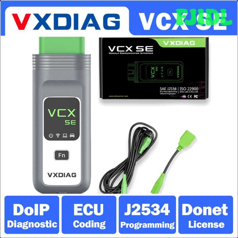A FJIDL VXDIAG VCX SE Doip Car Obd2 Scanner Diagnostic Tool Active Test ...