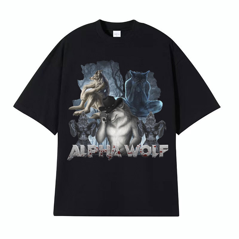 Wolf Ripping Meme Funny T Shirt Alpha Wolf, Werewolf Literally Me ...