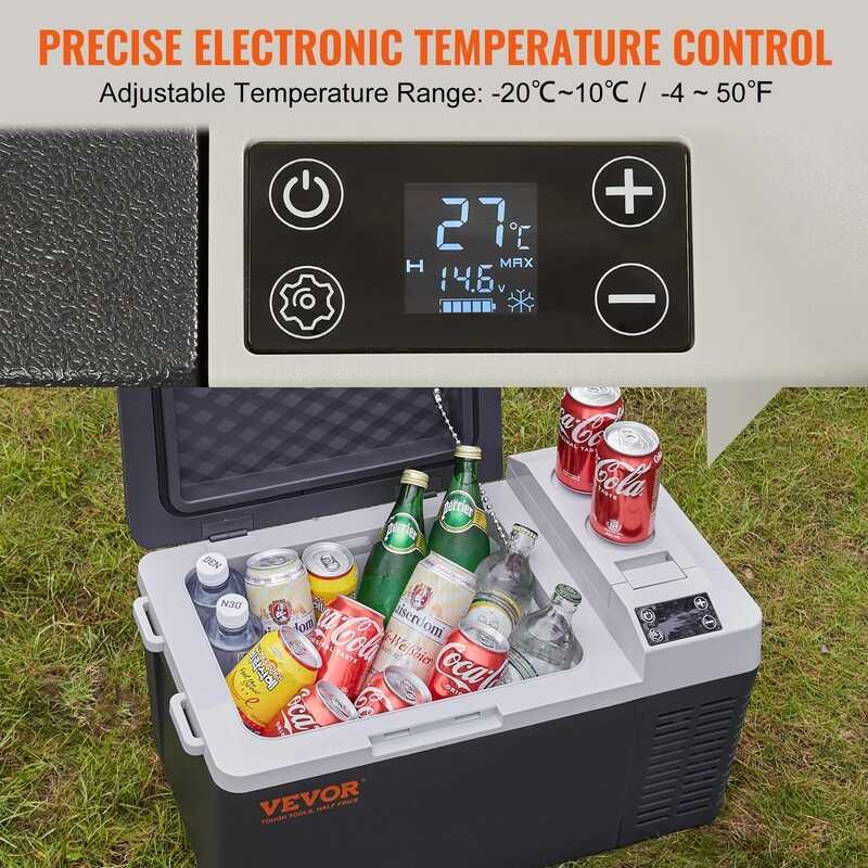 VEVOR 20L Portable Refrigerator Freezer Compressor Ice Box 21Qt Single