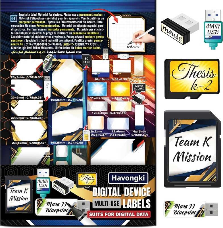 150 USB Havongki Flash Drive Labels Removable Stickers Tags for Micro