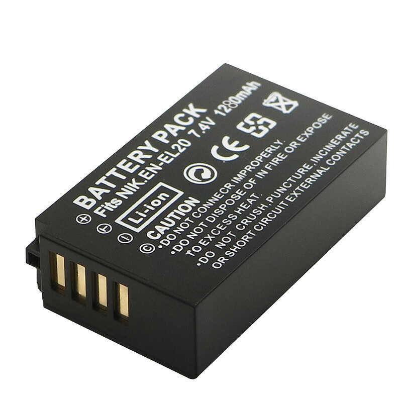 2x Batteria EN-EL20 Compatibile con Nikon 1 AW1, 1 J1, 1 J2, 1 J3, 1 S1, Coolpix A