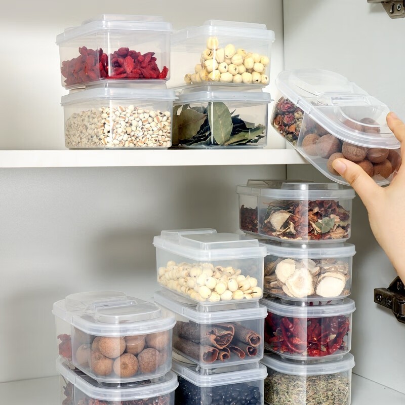 2 Grids Food Storage Container With Cover Sealed Box Ref Organizer ...