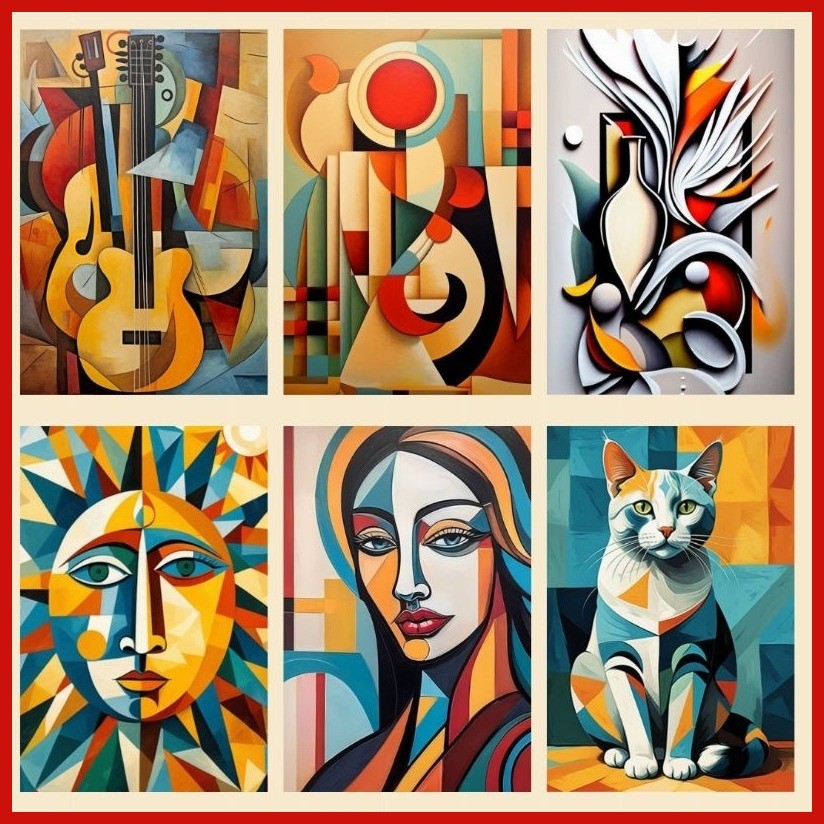 ♠ Cubism Art | A4 size Laminated Photo Wall Decor | Laminated A4 Poster ...