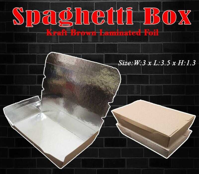 50Pcs Per Pack Spaghetti Box Kraft Brown And Sier With Wholesale Price ...