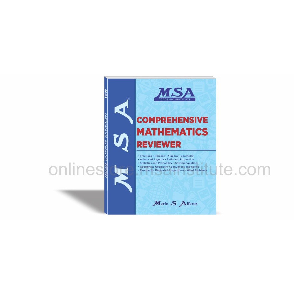 MSA Comprehensive Mathematics Reviewer (Authentic / Brand New) | Shopee ...