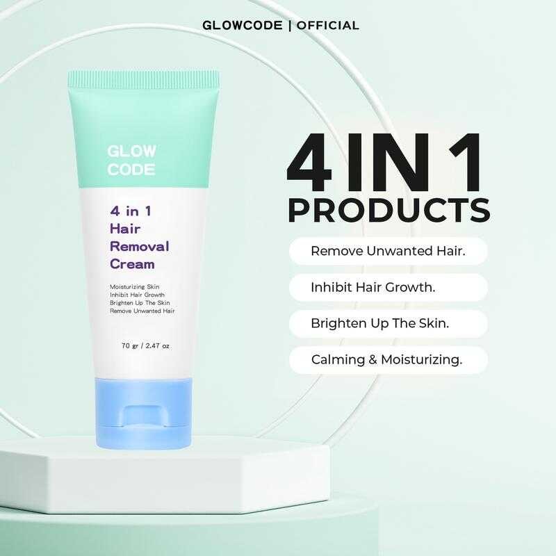 Glowcode 4In1 Hair Removal Cream Body Care - 70G, – Gentle Formula With ...