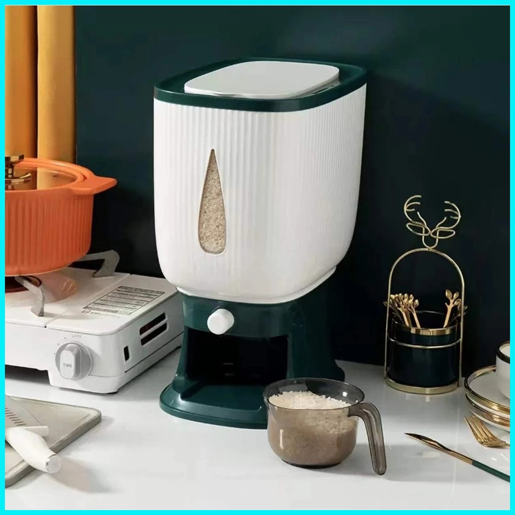 10kg Rice Dispenser Original Multipurpose Large Capcity Rice Storage ...