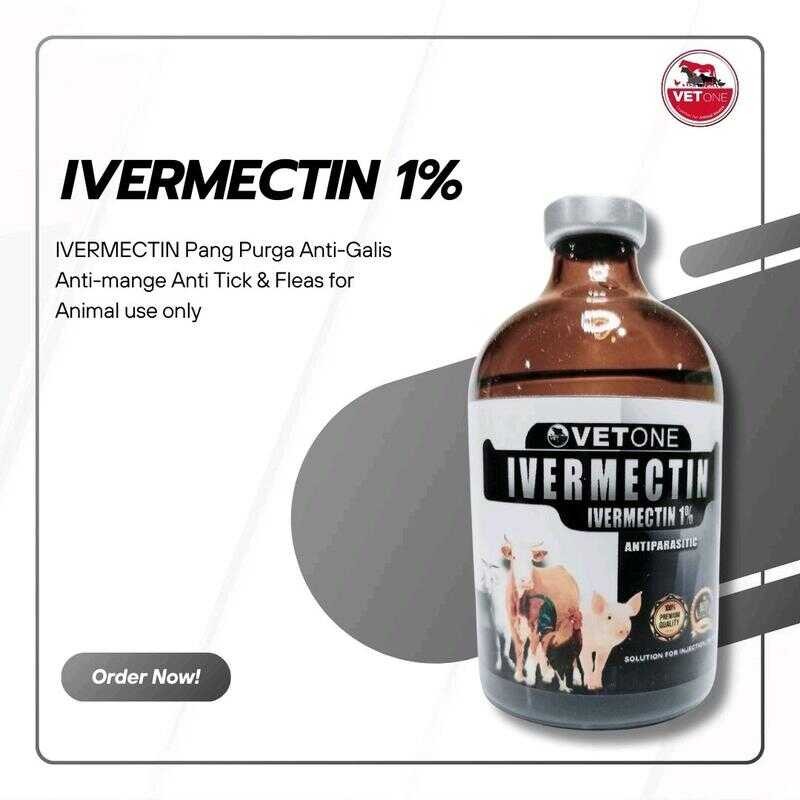 IVERMECTIN Injectables (100Ml) Pang Purga Anti-Galis Anti-Mange Anti ...