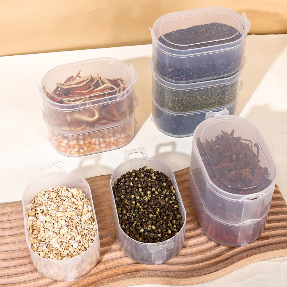 Mini Transparent Spice Freshkeeping Case Kitchen Sealed Seasoning