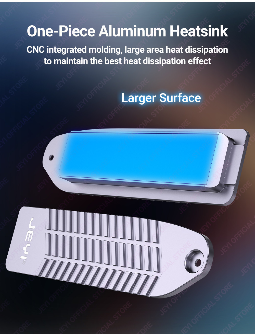 JEYI PS5 SSD Heatsink Full Cover withFins, Playstation 5 Cooler ...