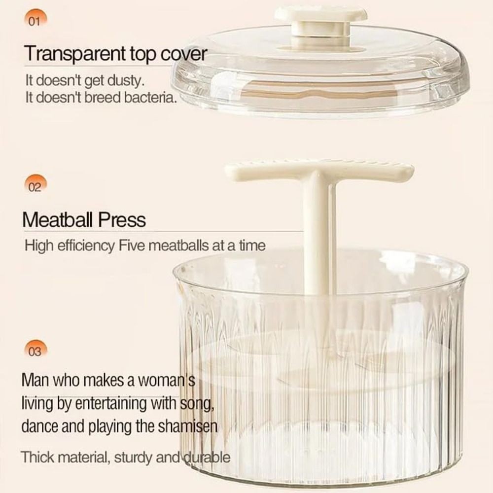 Meatball Maker PP Translucent Ground Meat Storage Containers Kitchen ...