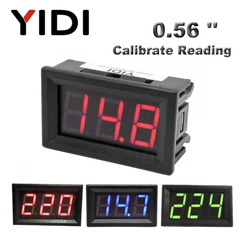 0.56'' LCD Digital Voltmeter 30500Vac Calibrate Reading 0100Vdc 530V