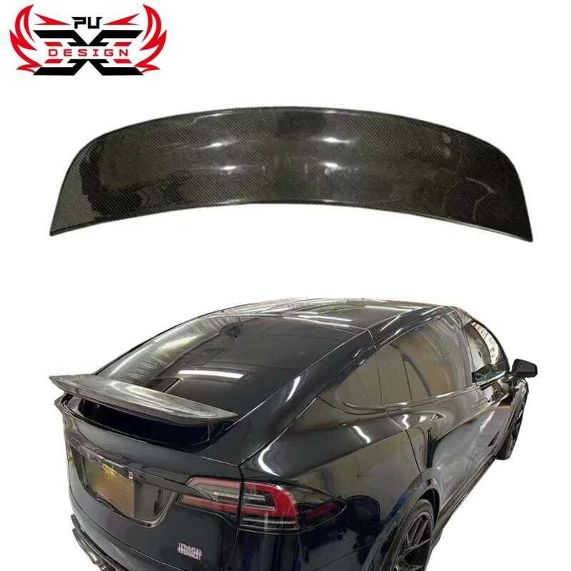 Tt Carbon Fiber Rear For Tesla Model X Plaid 2021-2023 Root Spoiler ...
