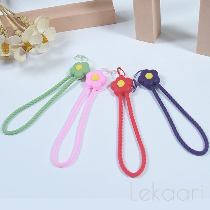Flower Short Lanyard Universal for iPhone Mobile Phone Decor Straps ...