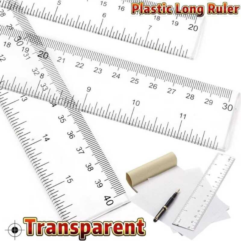 Long Transparent Ruler 30Cm Clear Plastic Ruler, Perfect For School ...